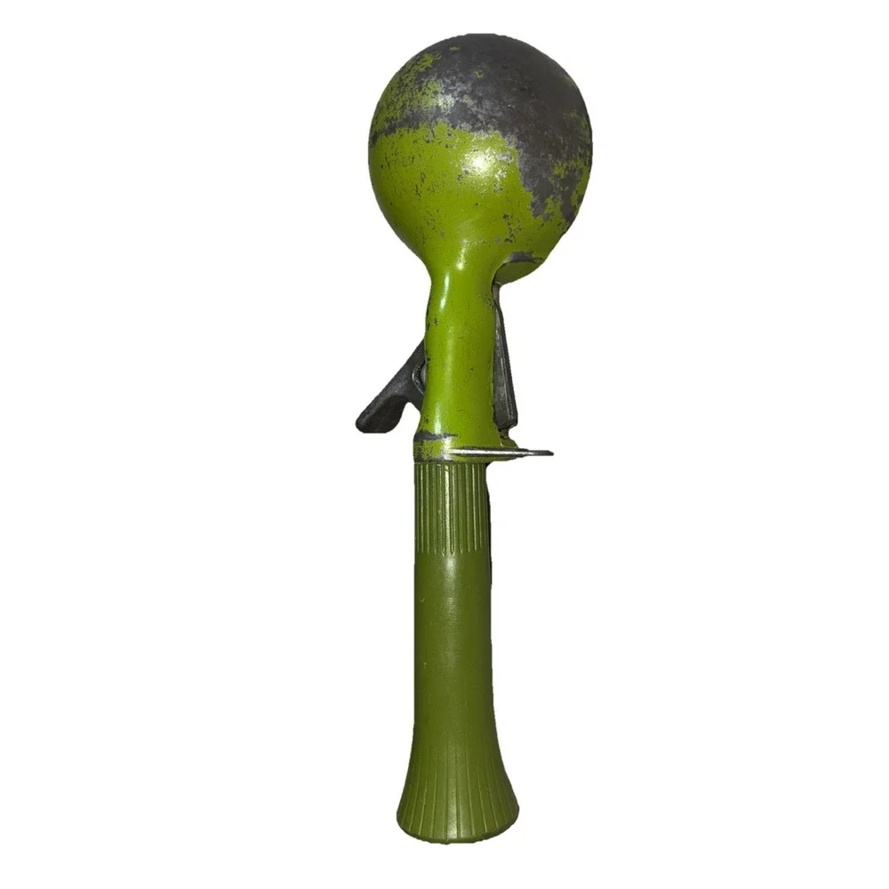 Vintage Disher Ice Cream Scoop Green Bonny Products USA  Size 16 2.5